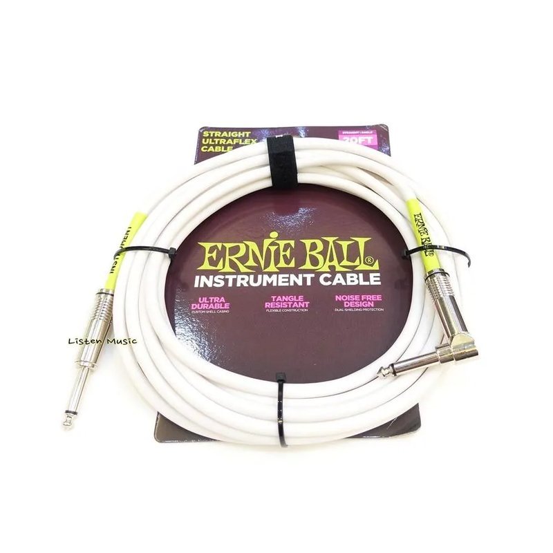 ERNIE ERNIE BALL ULTRAFLEX 6047 樂器導線 【一直一L頭】 — 三峽導線