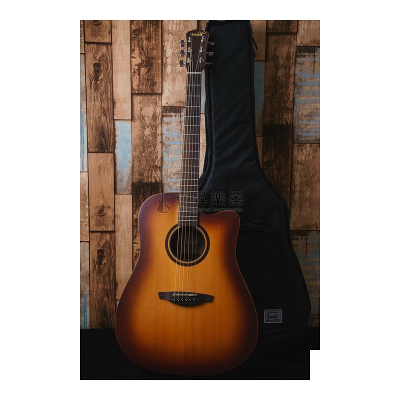 Veelah Veelah V1-DC-SB 漸層色 雲杉面單 D桶缺角 桃花心木側背 面單板木吉他 附原廠琴袋 — 三峽烏克麗麗