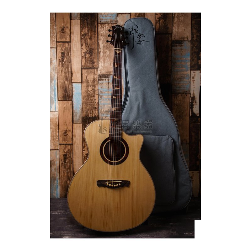 Hsienmo 弦墨 德杉春華 41吋 GA桶缺角 全單板木吉他 德國雲杉面板 附原廠吉他袋 弦墨吉他 — 三峽吉他 / Bass