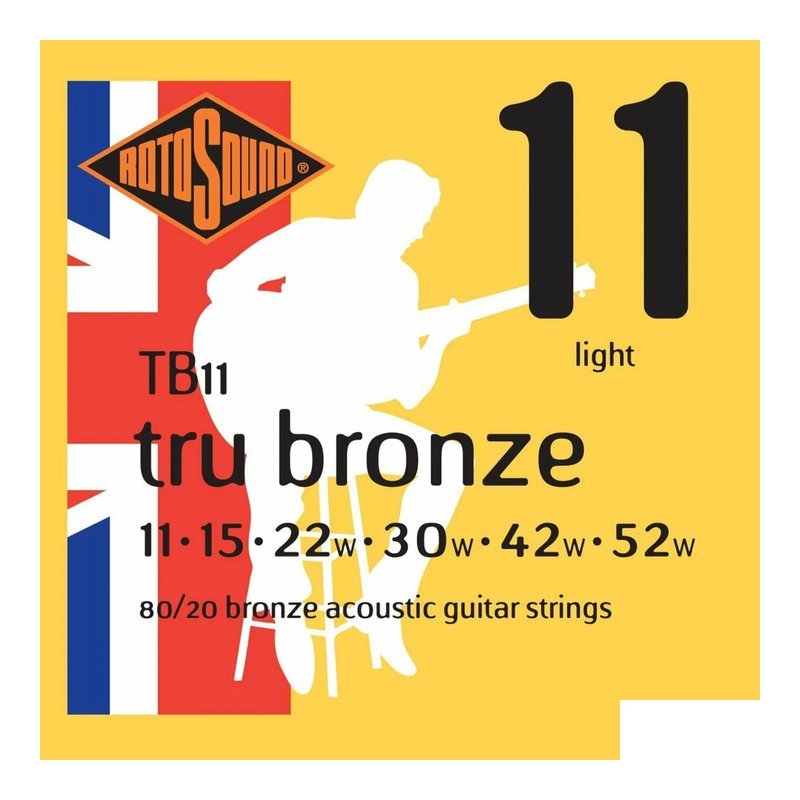 Rotosound 木吉他弦 RotoSound TB11 (11-52) 黃銅 英國製 RSXA-BZ-TB11-52 青銅弦 — 三峽木吉他 / 民謠吉他
