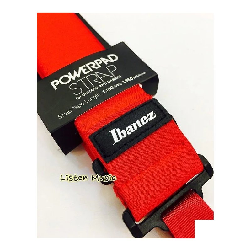Ibanez Ibanez GSF50 減壓背帶 紅色 海綿加厚 超舒適 電吉他 電貝斯 木吉他 背帶 GSF50RD 紅色 — 三峽木吉他 / 民謠吉他