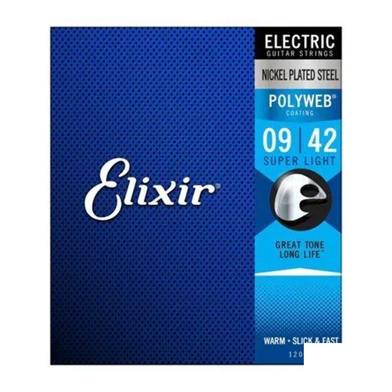 Elixir Elixir 12000 (09-42) 厚膜 POLYWEB 電吉他弦 — 三峽電吉他