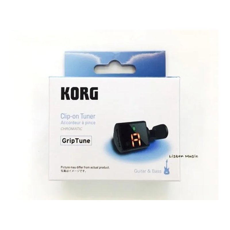 KORG KORG GRIP TUNE 調音器 吉他 烏克麗麗 貝斯 夾式調音器 黑色 靈敏度高 GRIPTUNE — 三峽烏克麗麗