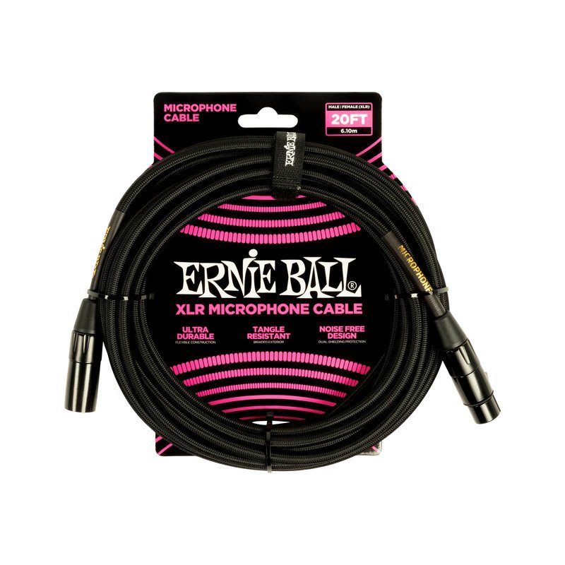 ERNIE BALL BRAIDED MIC CABLE 編織麥克風線 XLR(母)-XLR(公) ｜P06390(5Ft) ERNIE BALL BRAIDED MIC CABLE 編織麥克風線 XLR(母)-XLR(公) ｜P06390(5Ft) / P06391(15Ft) / P06392(20Ft) — 三峽麥克風