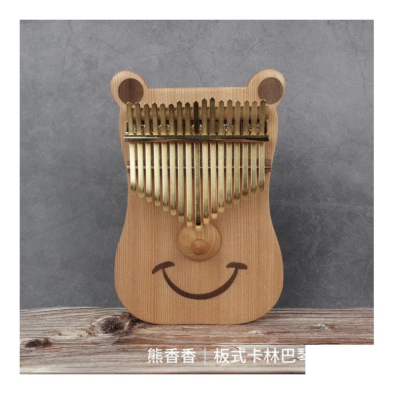 熊香香 板式聞香卡林巴琴 檜木／香杉 搭配台灣製金色鋼片【附收納側背包】 — 三峽鼓 / 打擊