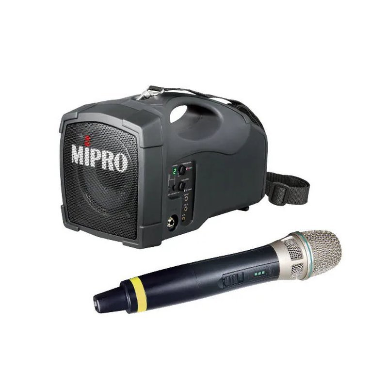 MIPRO 台灣製 MIPRO MA-101G 肩掛式無線喊話器 + ACT-58H 5GHz 數位手握式無線麥克風 — 三峽麥克風