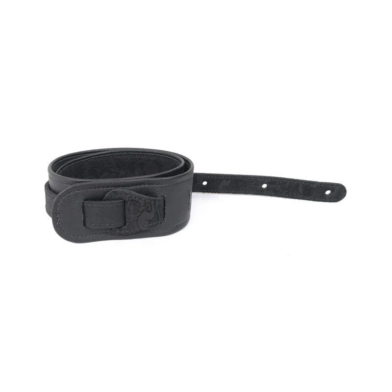 美國 LM Products-Premier PM-3-BK 黑色 霧面壓花 雙面可用 背帶 電吉他 — 三峽吉他 / Bass