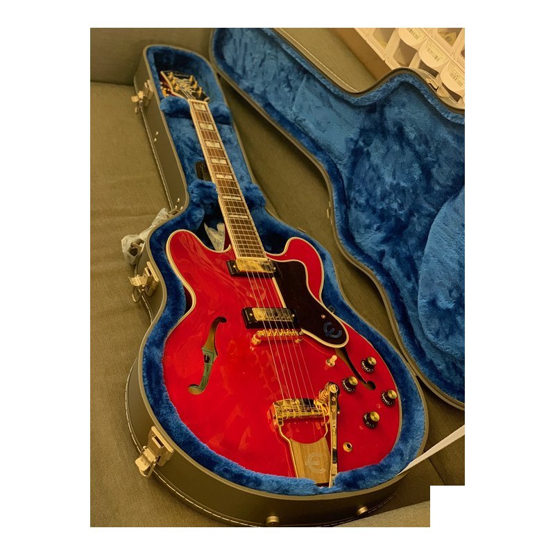【限定款】Epiphone 150th Anniversary Sheraton Cherry 150週年 限定紀念琴 喜來登 半空心電吉他 櫻桃紅 小雙雙拾音器 復古彈簧搖座 附原廠硬盒 — 三峽吉他 / Bass