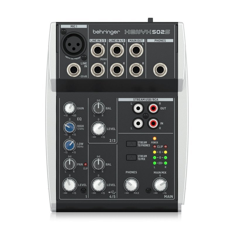Behringer Behringer XENYX 502S Mixer 5軌 類比混音器 USB錄音介面 內附變壓器 — 三峽麥克風