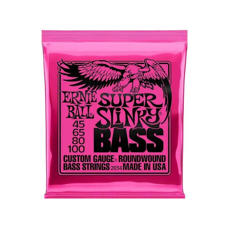Ernie Ball Ernie Ball Super Slinky 2834 鎳纏繞 電貝斯套弦 45-100 — 三峽木吉他 / 民謠吉他