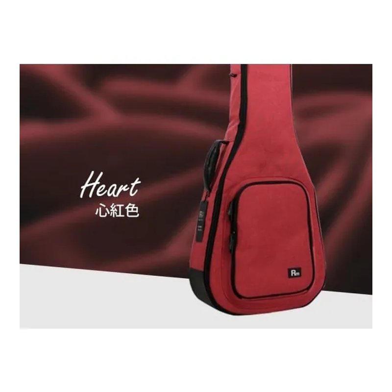 Rm CA-D-Heart 立體軟盒 心紅色 40/41吋木吉他 防水塗層布料 內層厚度達35mm — 三峽烏克麗麗
