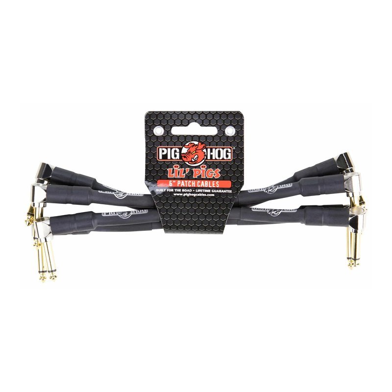 PIG PIG HOG PHLIL6 短導線 四入組 雙L頭 黑色 Lil’ Pigs 6 線徑8mm — 三峽導線