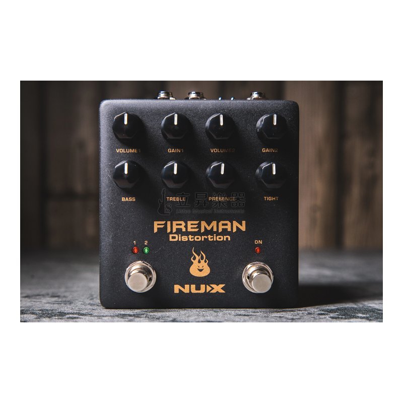 NUX NUX FIREMAN Distortion NDS-5 破音效果器 (購買即搭贈 Prefox 捲弦器) — 三峽效果器
