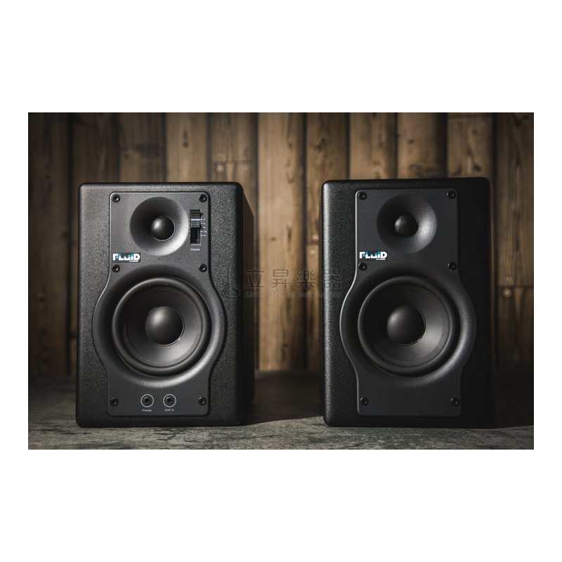 Fluid Audio Fader Series F4 主動式監聽喇叭 黑色(一對) — 三峽錄音 / 音響