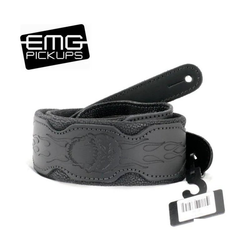 EMG EMG RD-FS 火燄骷髏 真皮背帶 【吉他／電吉他適用】 — 三峽木吉他 / 民謠吉他