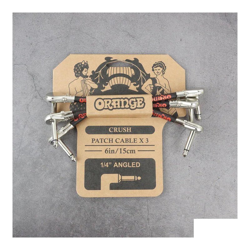 Orange Orange CRUSH 6in CA038 短導 導線 效果器線【三入一組】 — 三峽效果器