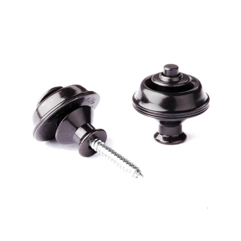 Dunlop Dunlop 安全背帶扣 SLS1033BK 黑色 鍍鎳 電吉他 電貝斯 安全背釦 — 三峽木吉他 / 民謠吉他