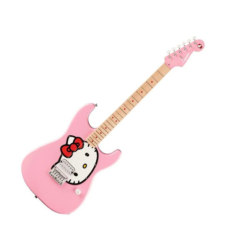 【預購限量聯名】Squier Limited Edition Hello Kitty Stratocaster 聯名款電吉他 — 三峽吉他 / Bass