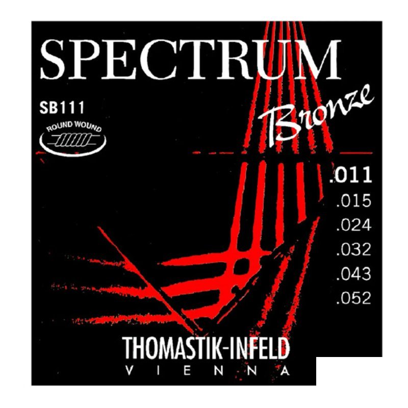 奧地利手工民謠吉他弦 Thomastik Infeld Spectrum Bronze SB111 (11-52) 奧地利手工民謠吉他弦 Thomastik Infeld Spectrum Bronze SB111 (11-52) / SB112 (12-54) 青銅 防鏽塗層 — 三峽木吉他 / 民謠吉他