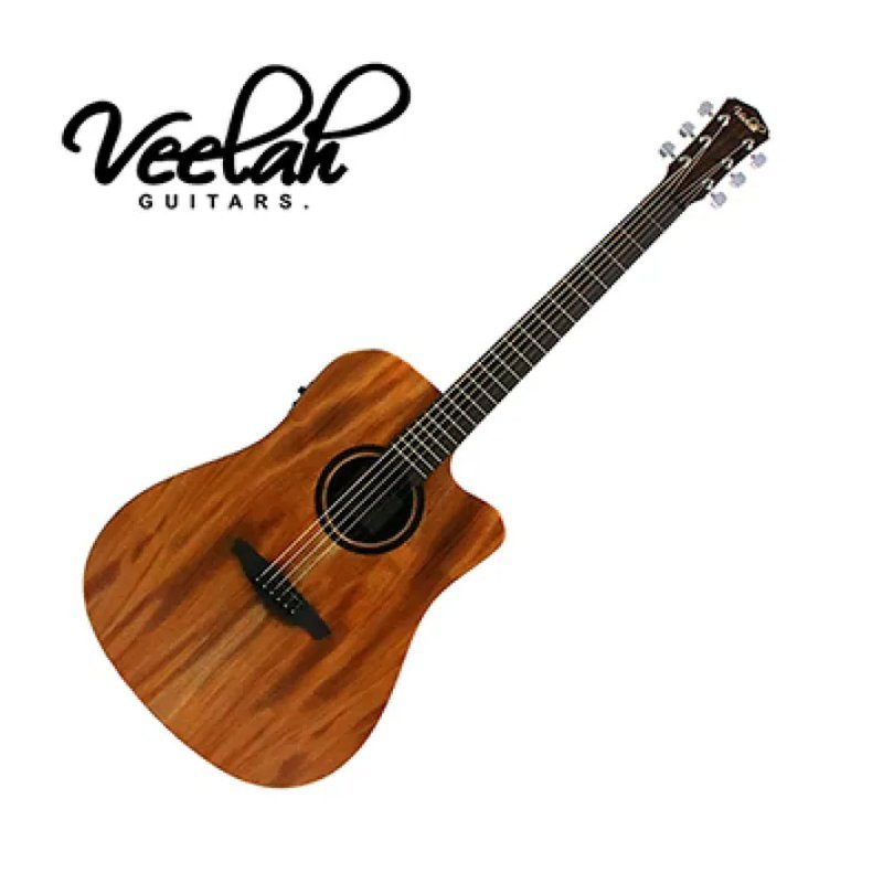 Veelah Veelah V1-DMCE 缺角面單板木吉他 Fishman拾音器 桃花心木面單板、桃花心木側背 — 三峽木吉他 / 民謠吉他