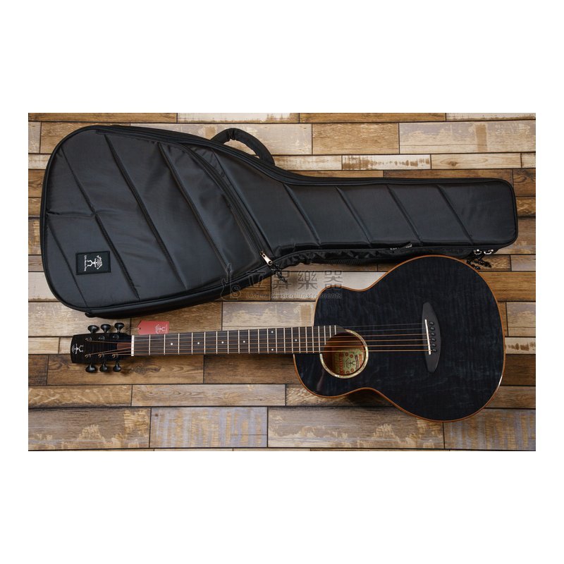 aNueNue aNueNue M77 FFW 混合單板 浸黑虎紋楓木+紅松面板 桃花心木側背合板 36吋 旅行吉他 鳥吉他 附原廠豪華加厚琴袋 — 三峽吉他 / Bass