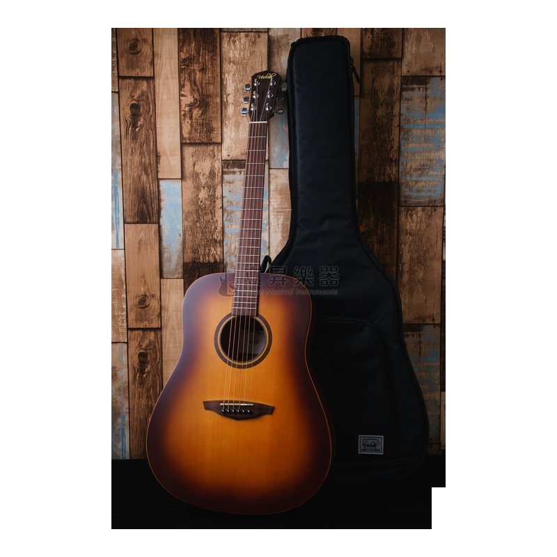 Veelah Veelah V1-D-SB 漸層色 雲杉面單 D桶身 桃花心木側背 面單板木吉他 附原廠琴袋 — 三峽烏克麗麗