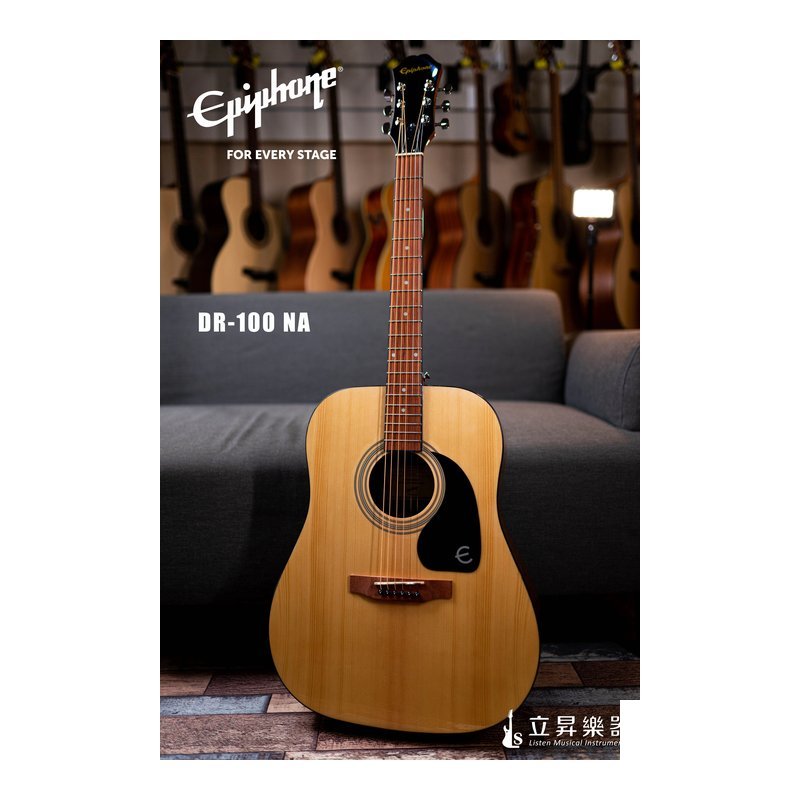 Epiphone Songmaker DR-100 雲杉木面板 | DR-100 NA原木色 Epiphone Songmaker DR-100 雲杉木面板 | DR-100 NA原木色 / DR-100 VS漸層色 — 三峽木吉他 / 民謠吉他