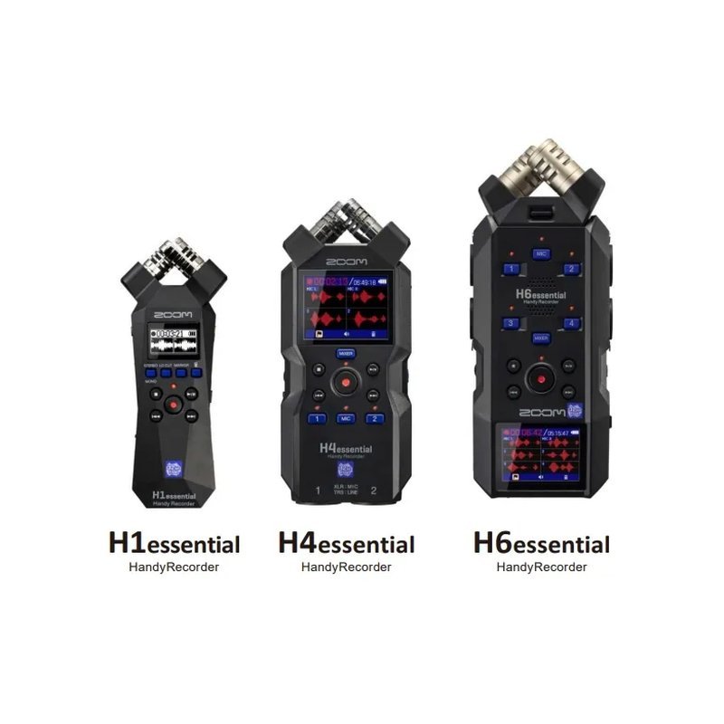 Zoom Zoom 最新 H1/H4/H6 essential 手持式錄音機系列 32位浮點錄音 — 三峽麥克風