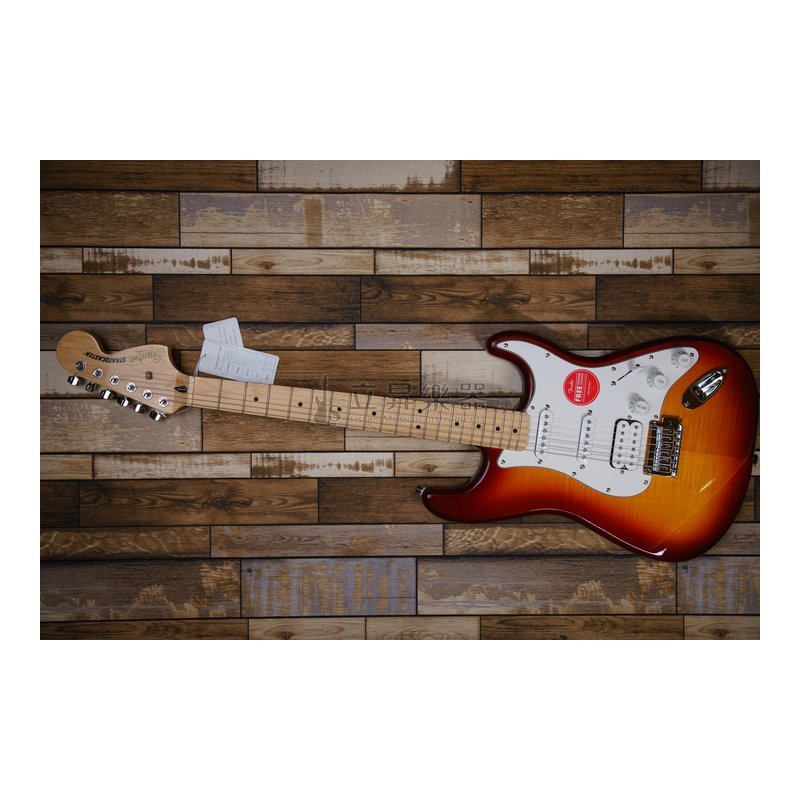 Squier 電吉他 Squier Affinity Stratcaster FMT HSS MN SSB Sienna Sunburst 兩點式搖座 虎紋楓木夕陽漸層色面板 單單雙 — 三峽電吉他