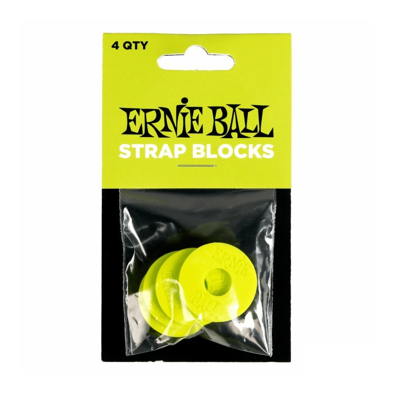 ERNIE ERNIE BALL STRAP BLOCKS 背帶扣 背帶固定環 一組4片/P05622 GREEN 綠色 — 三峽背帶