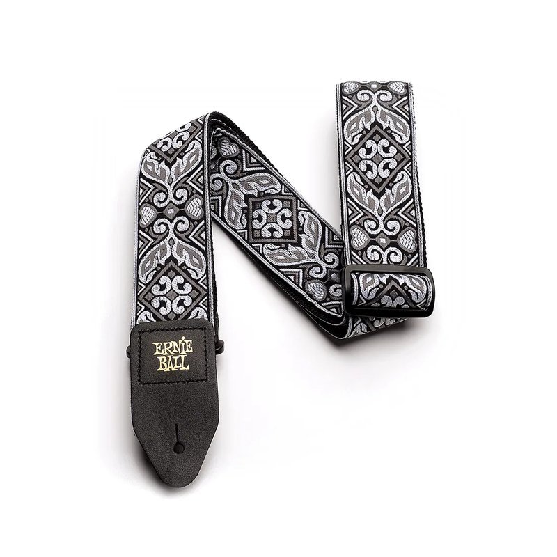 ERNIE ERNIE BALL JACQUARD系列 P04166 TRIBAL SILVER 部落銀 背帶 加拿大製 — 三峽背帶