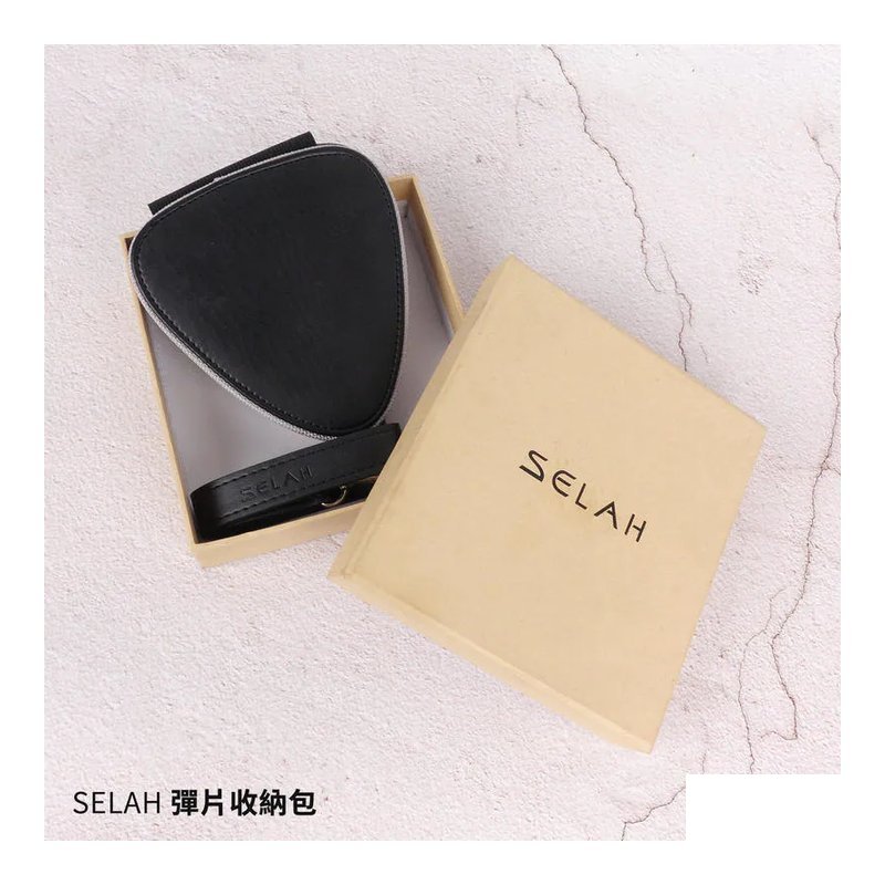 SELAH SELAH 黑色皮革 彈片收納包 — 三峽Pick