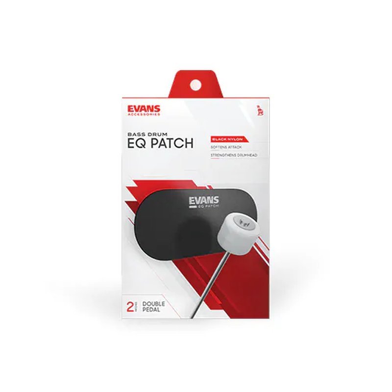 Evans Evans EQPB2 大鼓保護貼 雙踏 黑色 2個/組 — 三峽鼓 / 打擊