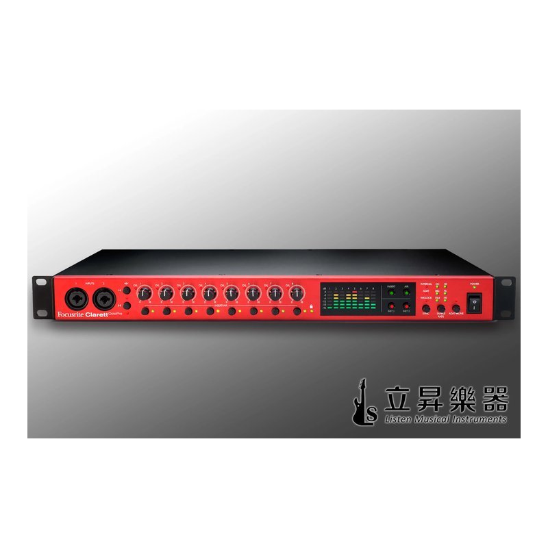 Focusrite Focusrite Clarett Octopre 8 頻道麥克風前級音頻處理器 1U機架式 — 三峽麥克風