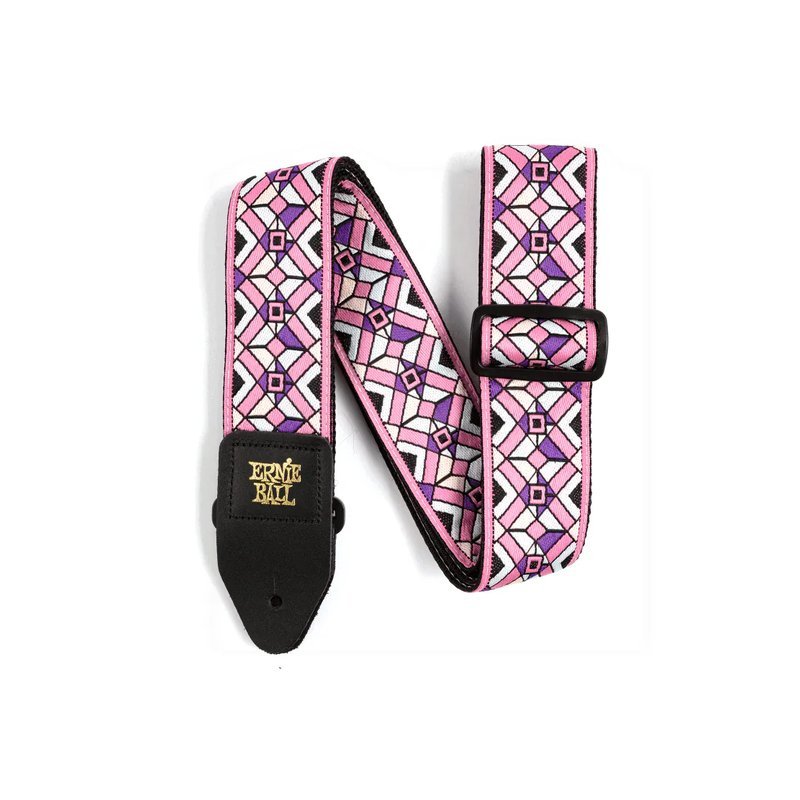 ERNIE ERNIE BALL JACQUARD系列 P04658 KALEIDOSCOPE PINK 萬花筒粉 背帶 加拿大製 — 三峽背帶
