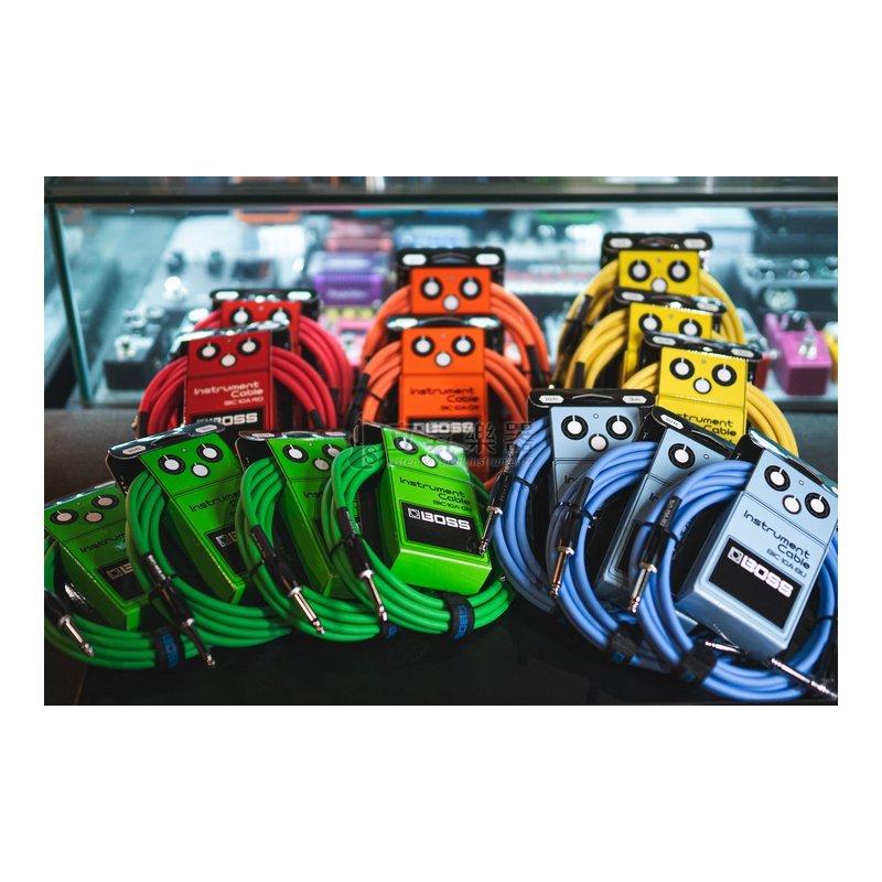 BOSS BOSS BIC-10A 效果器造型導線 3米 直L 金屬頭 無氧銅線芯重型編織屏蔽 線徑6.5mm — 三峽木吉他 / 民謠吉他