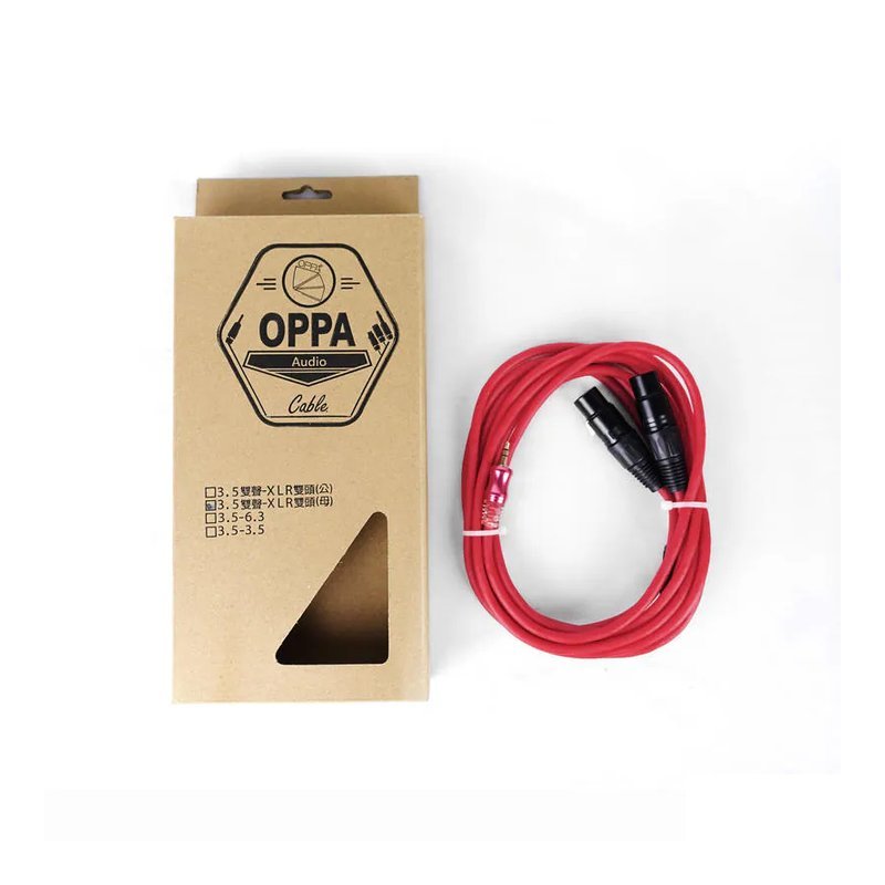 OPPA OPPA 3.5mm (立體聲) 轉接 XLR雙母頭 轉接線 3M — 三峽音響 / 音箱