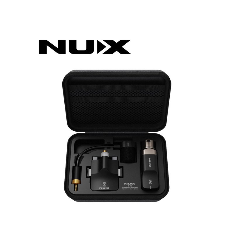 NUX NUX B-6 薩克斯風 無線導線 無線麥克風 附可充電的收納盒 B6 B 6 管樂收音麥克風 2.4GHz高頻寬 適用:SOPRANO、ALTO、TENOR — 三峽木管樂器