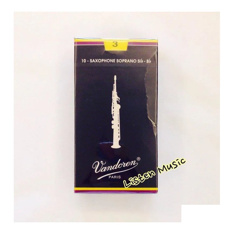 Vandoren 高音薩克斯風竹片 SOPRANO SAX (3號) 10片裝 — 三峽銅管 / 管樂