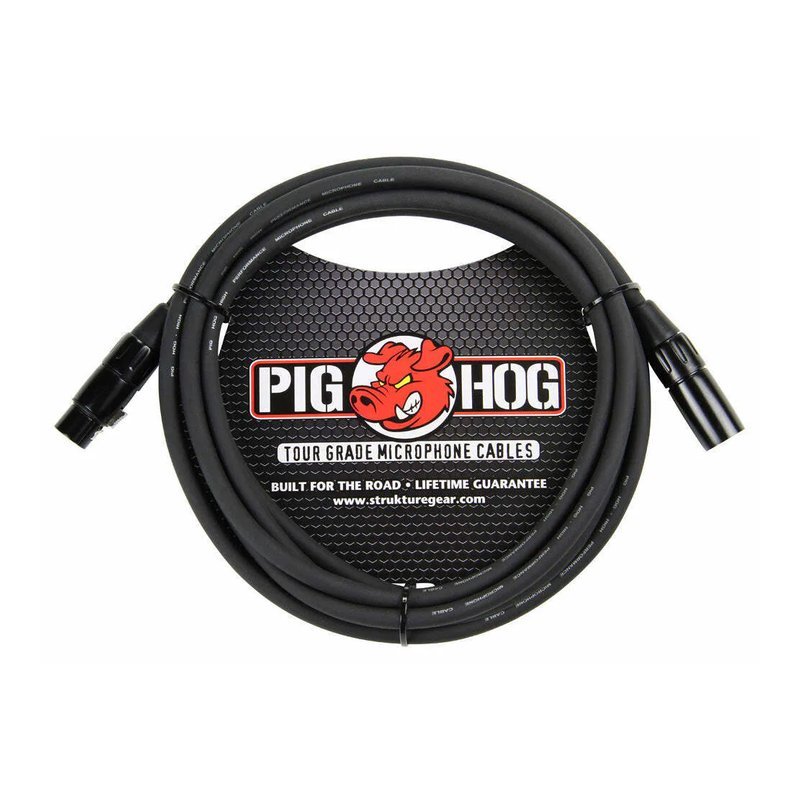 PIG HOG 麥克風線 XLR公母 OFC無氧銅 線徑8mm｜PHM10(10呎) PIG HOG 麥克風線 XLR公母 OFC無氧銅 線徑8mm｜PHM10(10呎) / PHM15(15呎) / PHM20(20呎) — 三峽麥克風