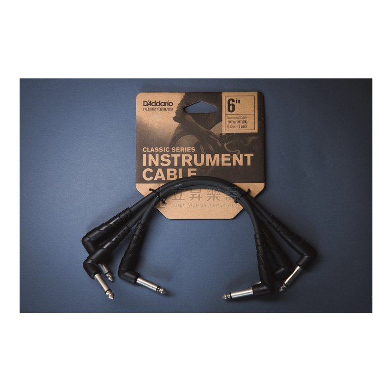 Planet Waves Planet Waves 彎頭 0.5呎 3條/組 PW-CGTP-305 短導線 — 三峽導線