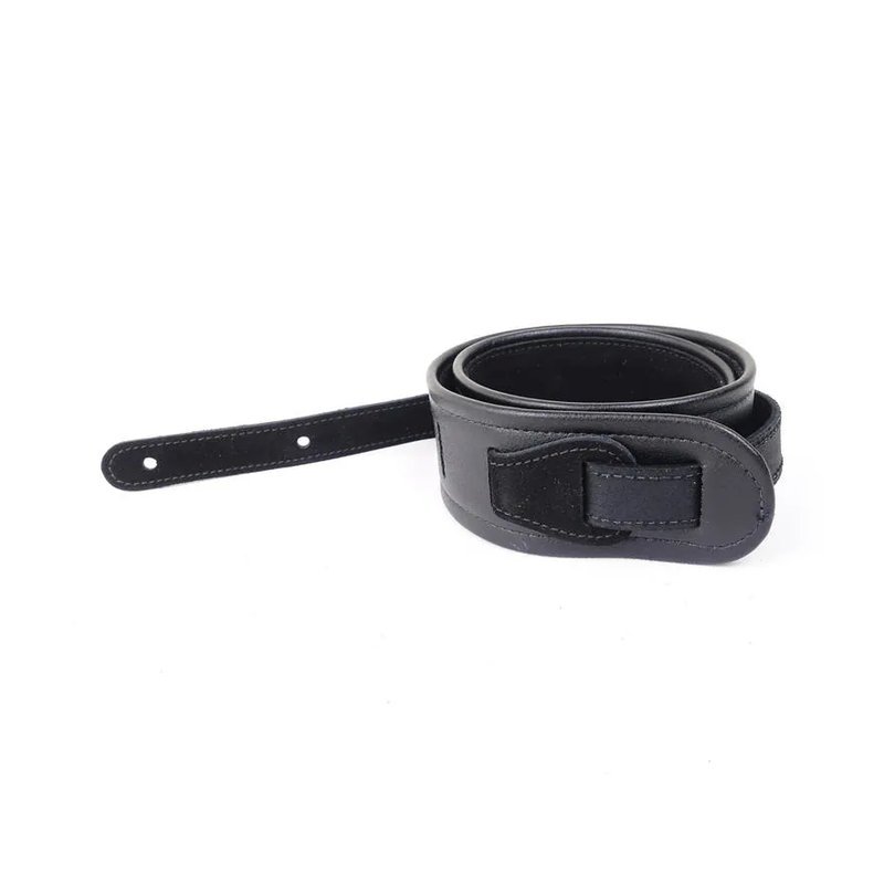 美國 LM Products PM-8-BK 黑色素面 皮革 麂皮 厚 背帶 電吉他 — 三峽吉他 / Bass