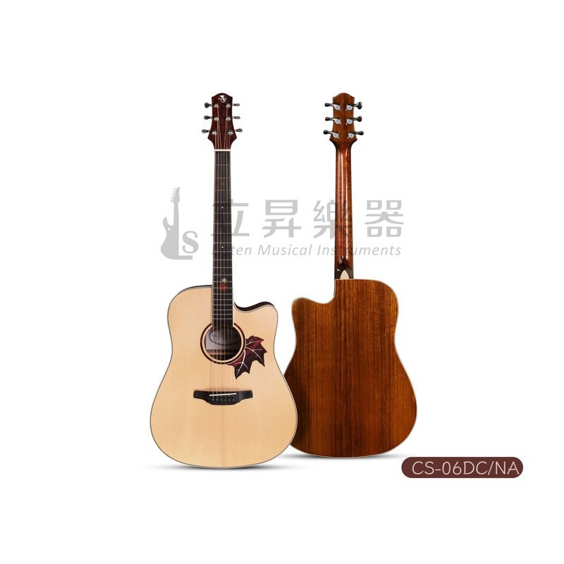 NAGA吉他 NAGA吉他 25周年特別款 楓葉款系列 雲杉木面單 胡桃木側背板 附原廠琴袋 CS-06DC/NA-41吋、CS-06GAC/NA-40吋、CS-06GS/NA-36吋 — 三峽木吉他 / 民謠吉他