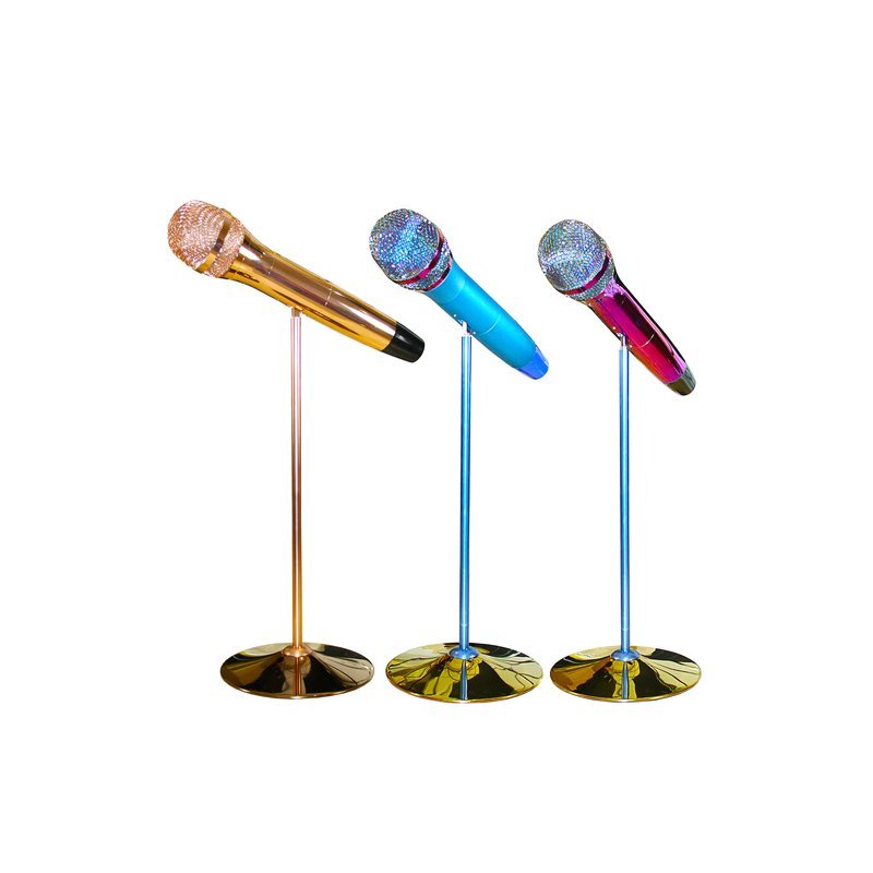 【金色現貨供應】巨型無線麥克風 落地式 無線動圈麥克風 — 三峽麥克風