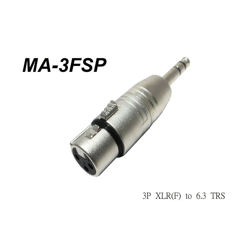 【多款規格】 Stander 轉接頭 XLR轉6.3 雙聲道 XLR to TRS 卡農公 轉 6.3公 卡農母 轉 6.3公 Cannon to 6.3｜ MA-3FSP (XLR母 轉 6.3mm公) 【多款規格】 Stander 轉接頭 XLR轉6.3 雙聲道 XLR to TRS 卡農公 轉 6.3公 卡農母 轉 6.3公 Cannon to 6.3｜ MA-3FSP (XLR母 轉 6.3mm公) / MA-3MSP (XLR公 轉 6.3mm公) — 三峽配件 / 週邊
