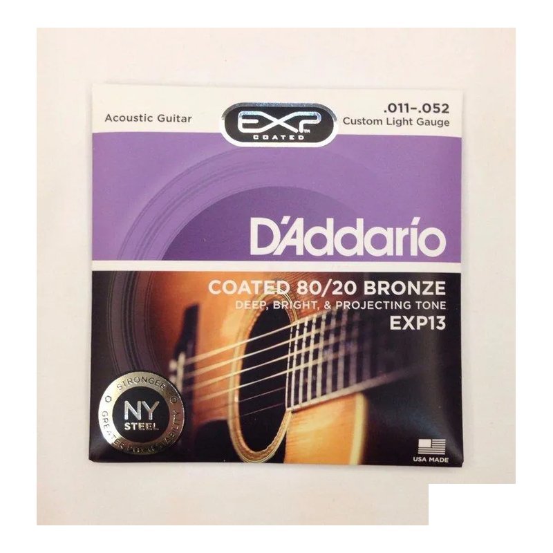 D'Addario D'addario EXP13 民謠吉他弦 Daddario EXP-13 木吉他弦 黃銅包覆 新包裝 — 三峽木吉他 / 民謠吉他