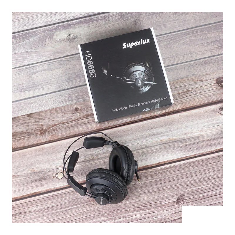 伯樂 Superlux HD668B 半開放 耳罩式耳機 錄音室監聽等級 — 三峽麥克風