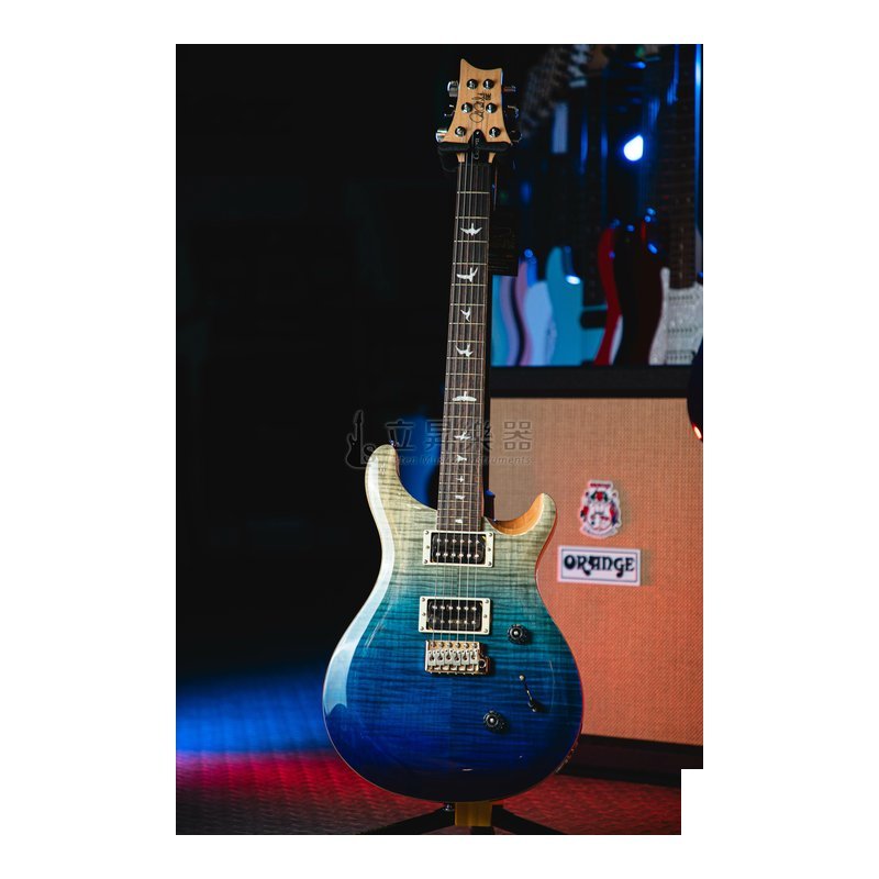 Blue 【2024限量】PRS SE CUSTOM 24 Blue Fade Ltd edition 電吉他 虎紋楓木 海藍漸層 印尼廠 附原廠琴袋 CU44BF — 三峽木吉他 / 民謠吉他