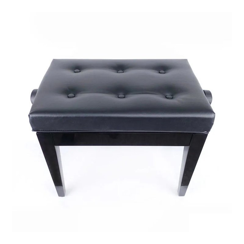 六段升降椅／鋼琴椅 黑色/白色 A063【台灣製造】 — 三峽鍵盤 / 鋼琴