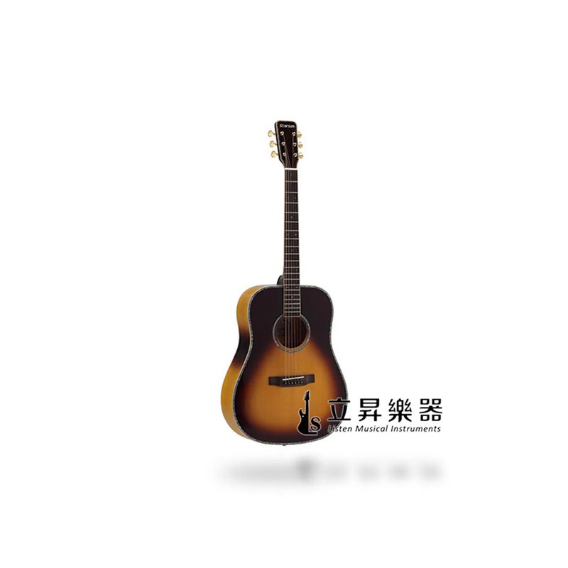 木吉他 STARSUN DF60 面單 西特加雲杉面單 D桶 41吋 煙草化色 SDB 星臣 側背虎紋楓木 附原廠琴袋 — 三峽吉他 / Bass
